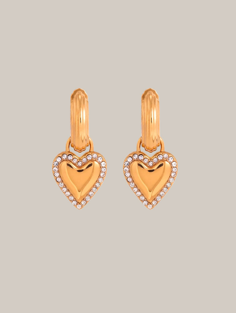 Aretes de Corazón Circonias