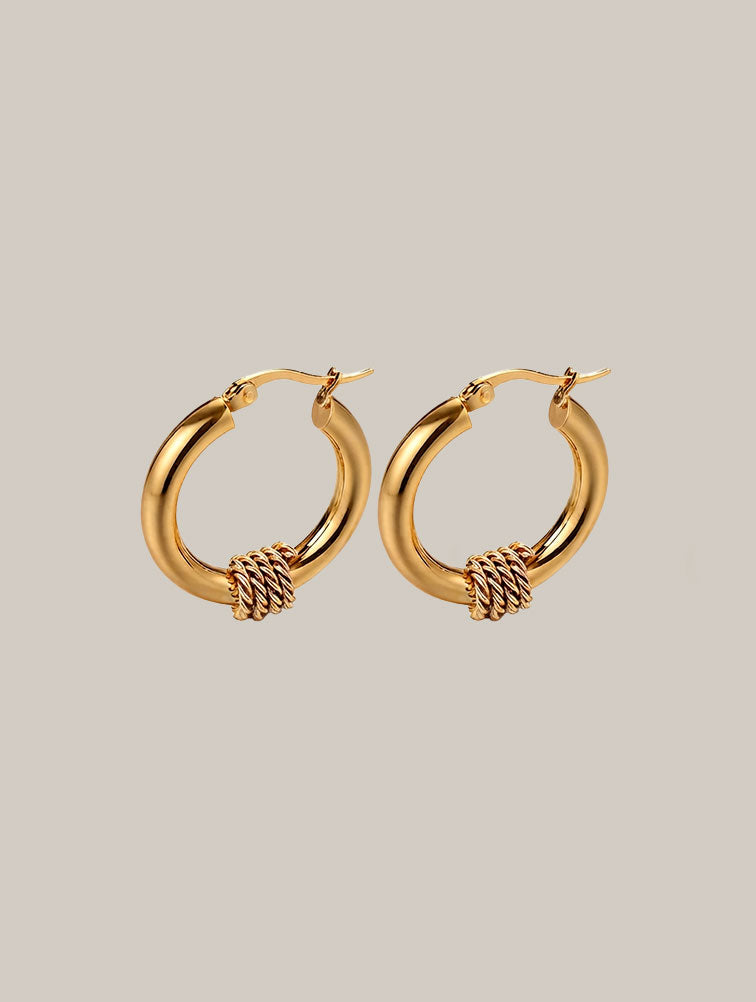 Argollas con detalle de Hilo