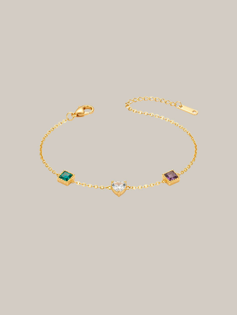 Pulsera con Dijes Multicolores