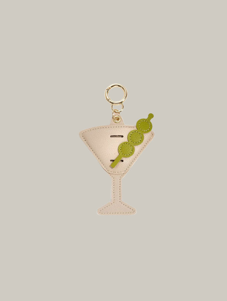 Llavero Charm Copa de Martini con Aceitunas