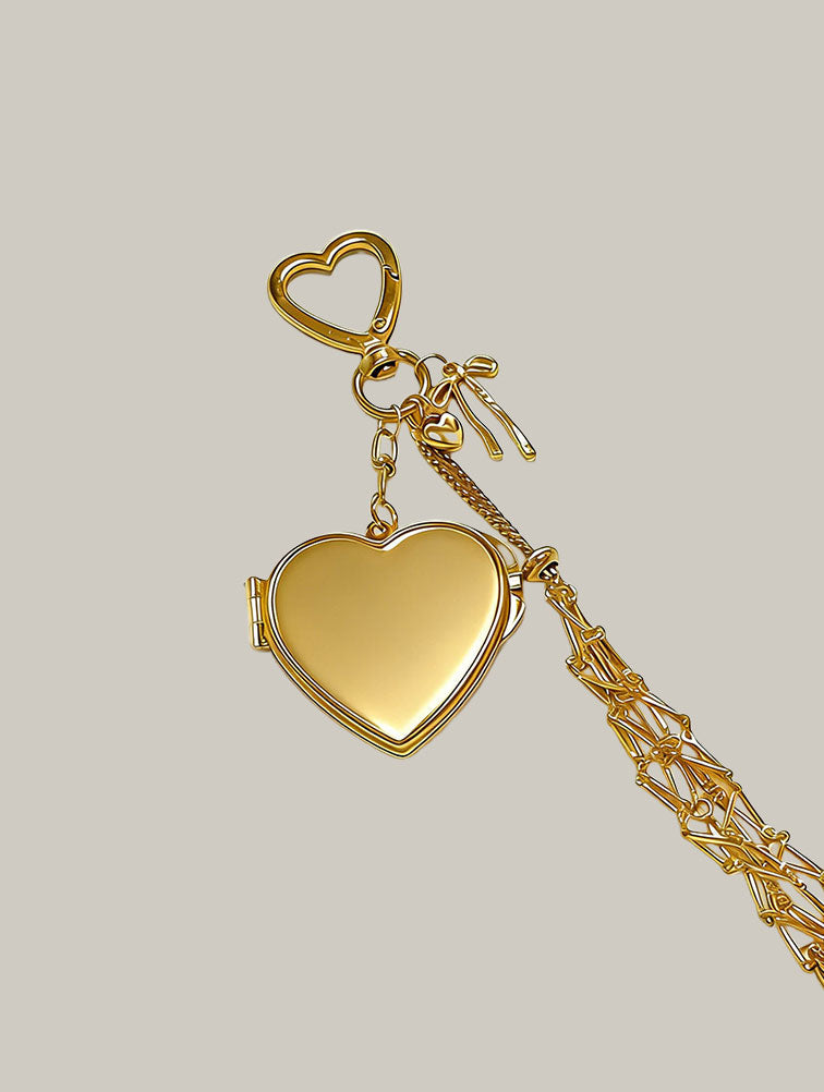 Llavero y porta labial de Corazón