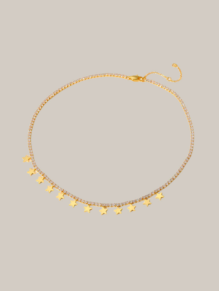 Collar Choker Cadena de Estrellas