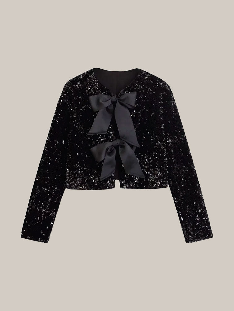 Blusa lentejuelas negra