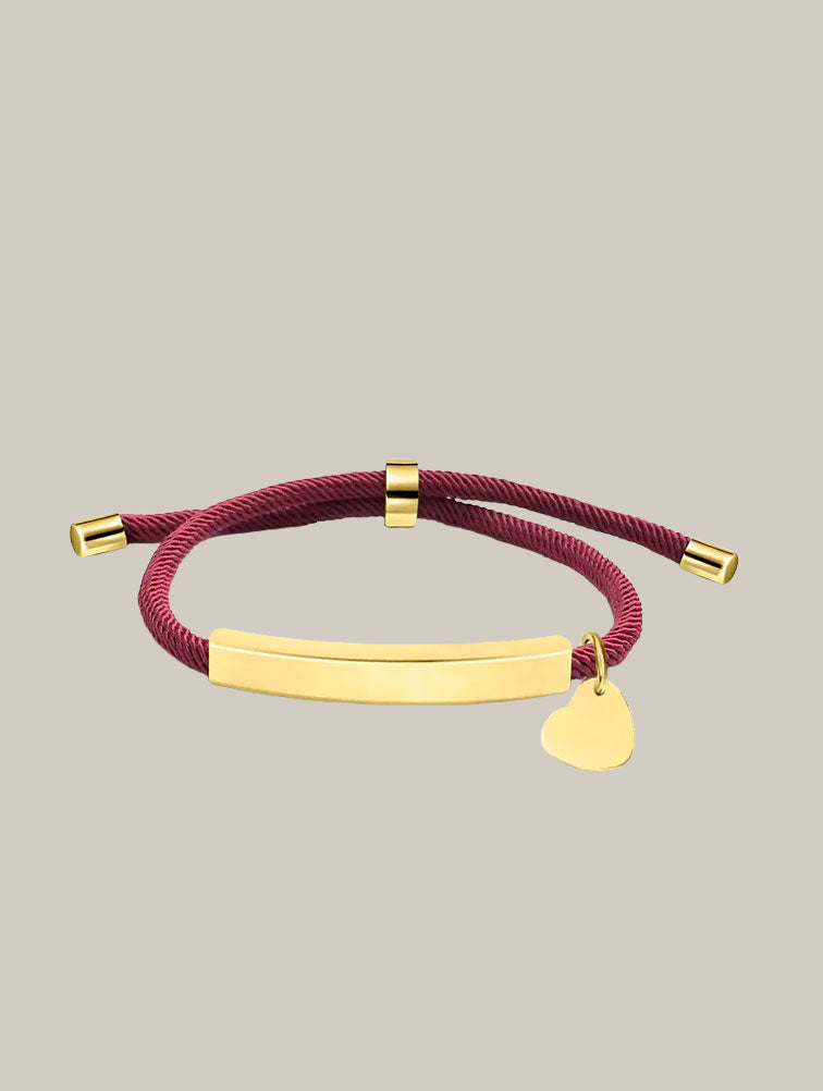 Pulsera barra y corazón