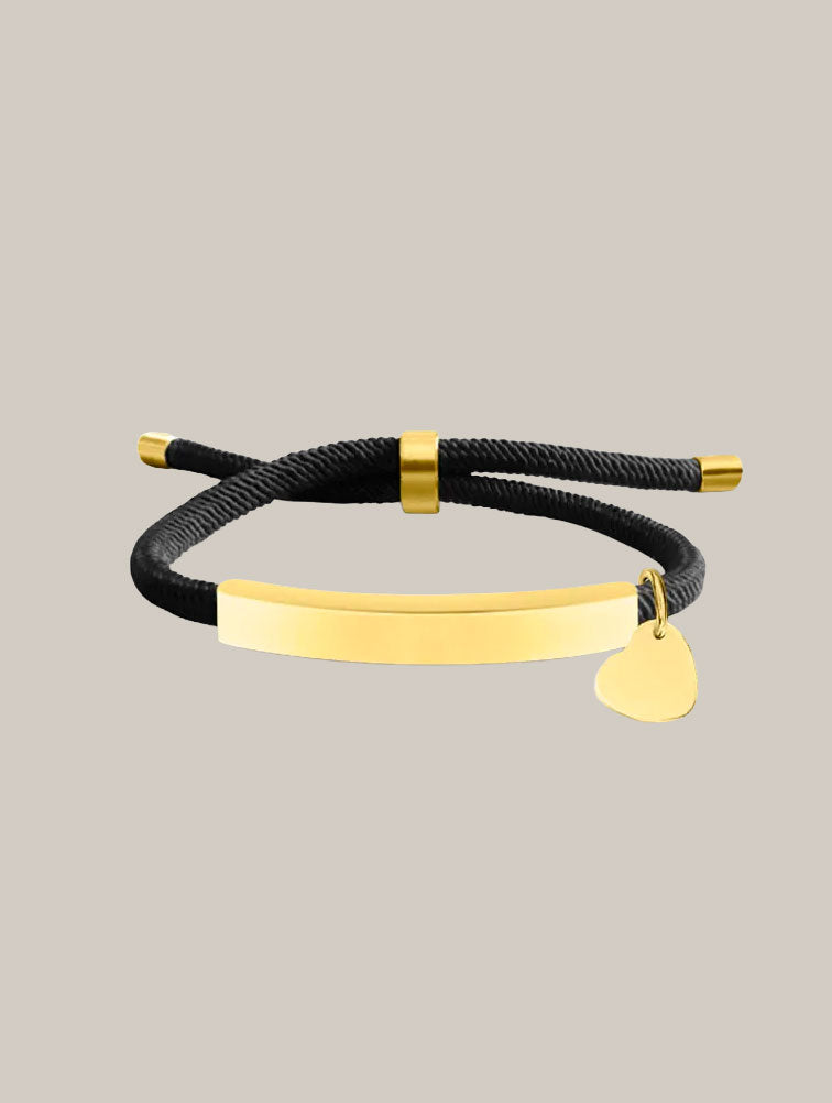 Pulsera barra y corazón