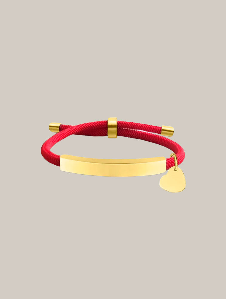 Pulsera barra y corazón