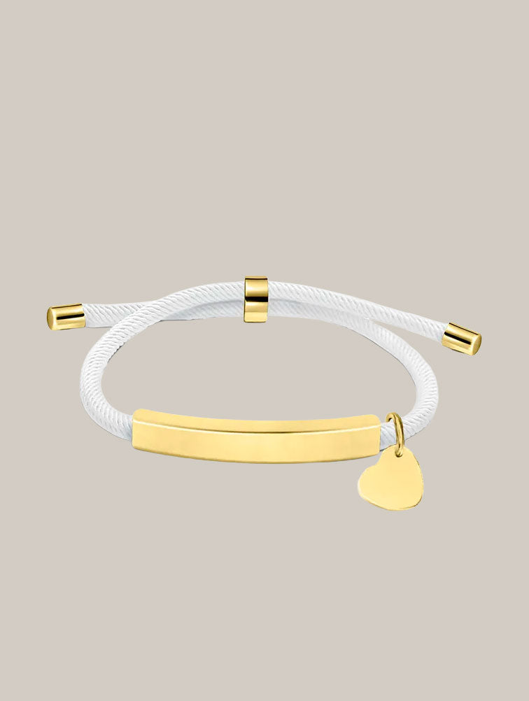 Pulsera barra y corazón
