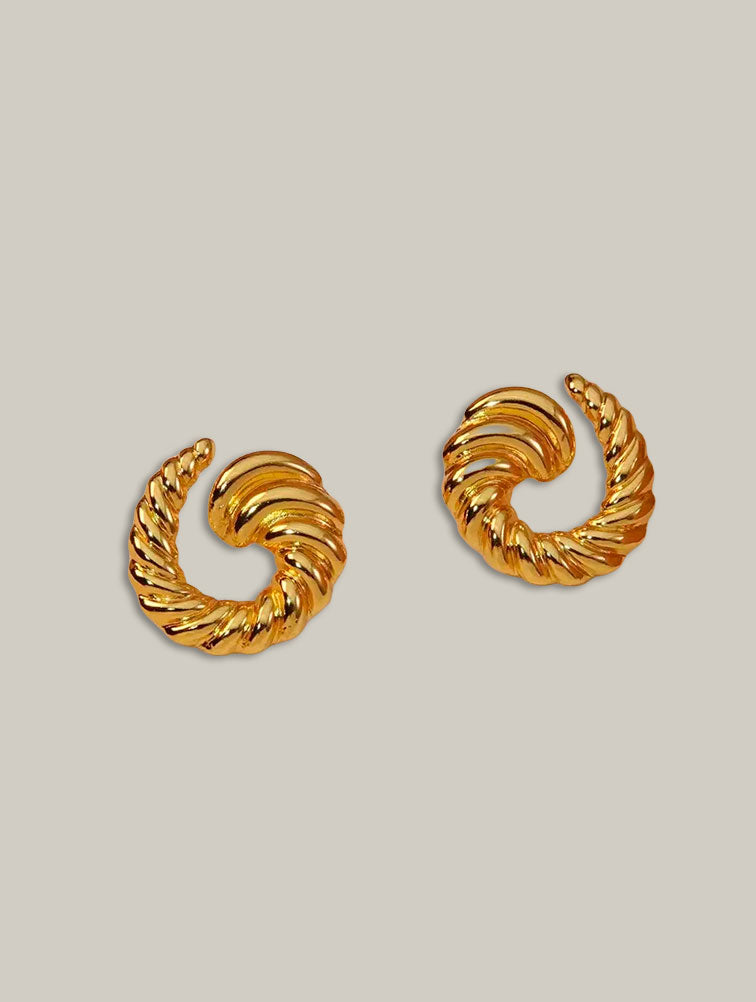 Pendientes espiral texturizada