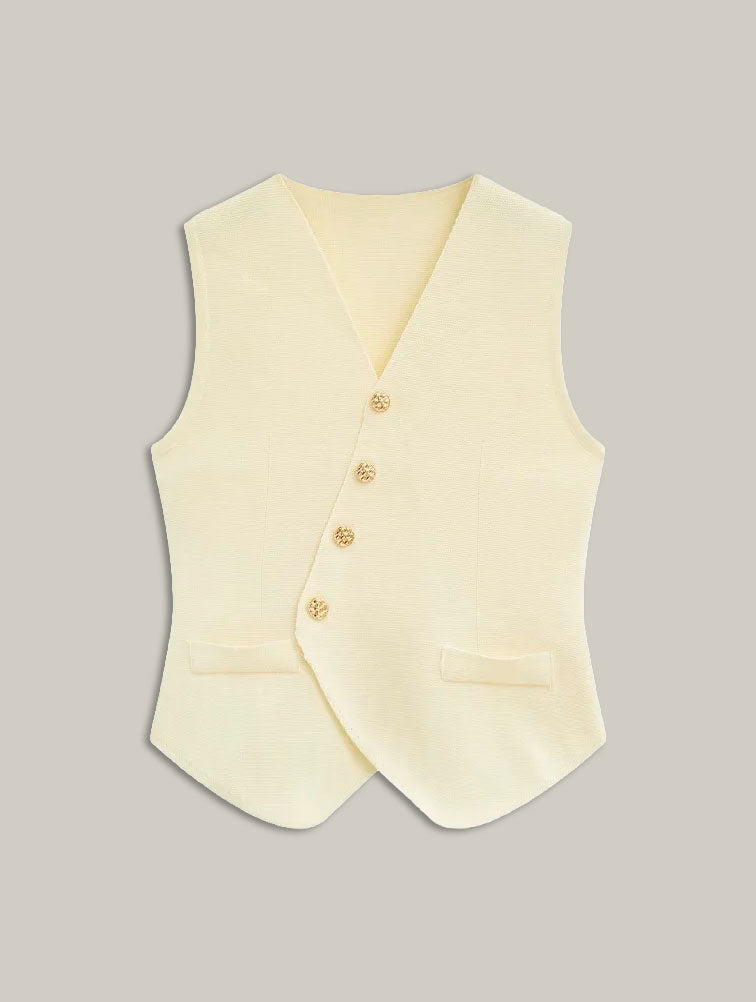 Chaleco de punto texturizado