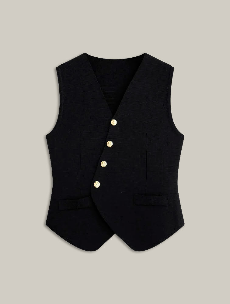 Chaleco de punto texturizado
