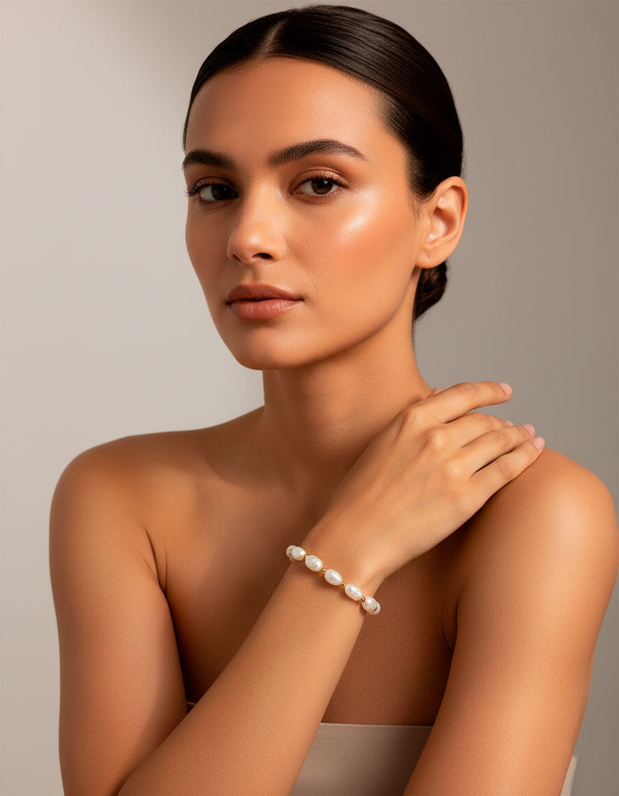 Brazalete perlas de río