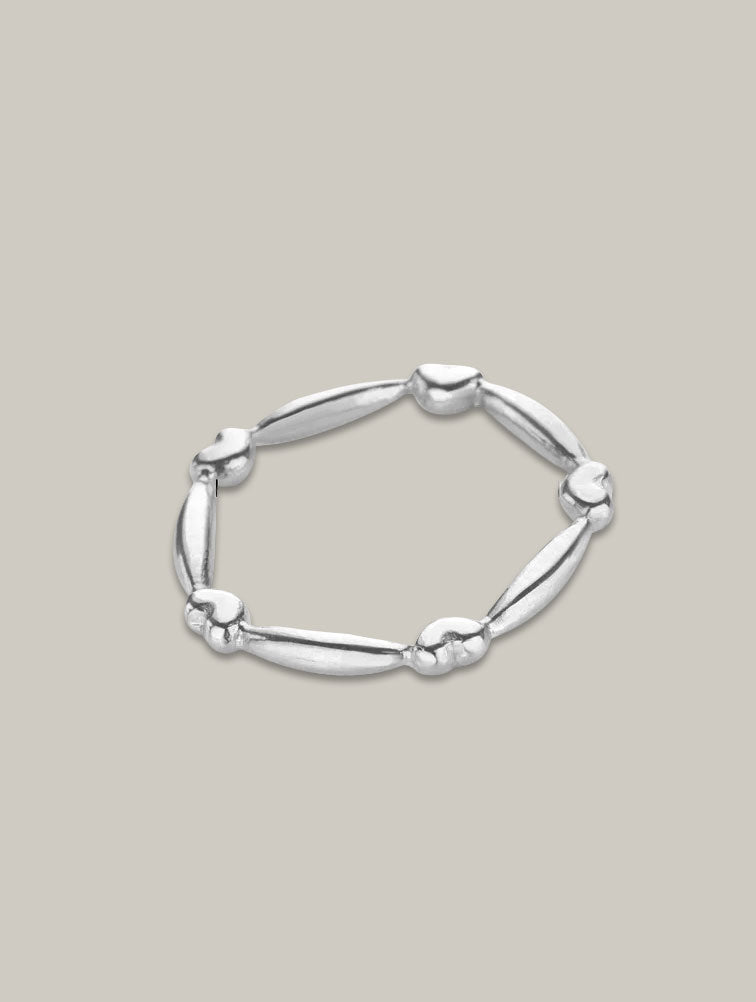 Anillo eslabones corazón