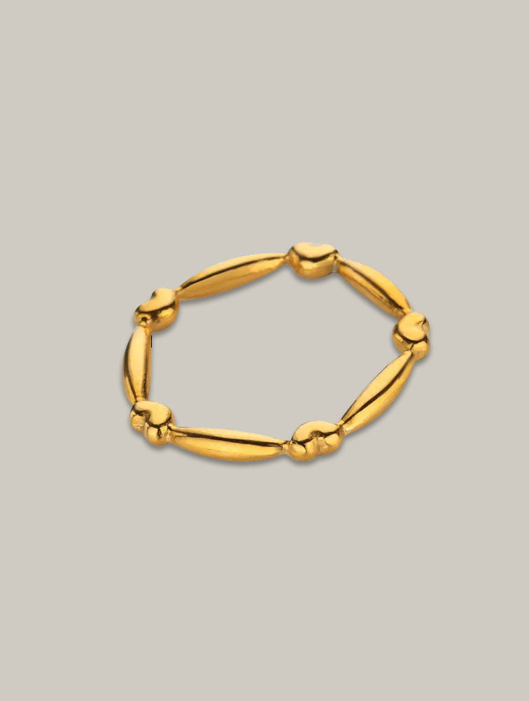 Anillo eslabones corazón