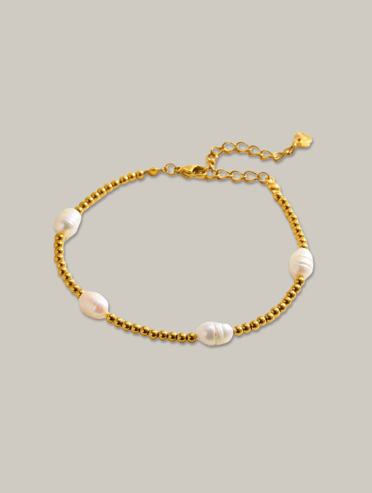 Brazalete balines con perla