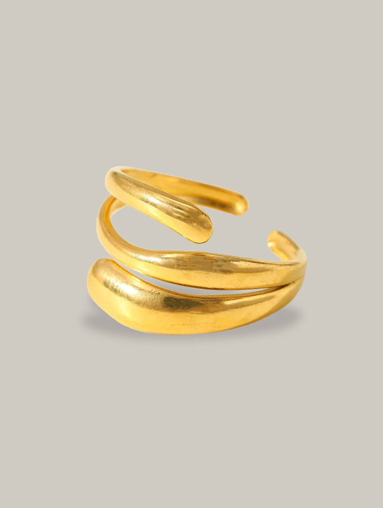 Anillo triple espiral